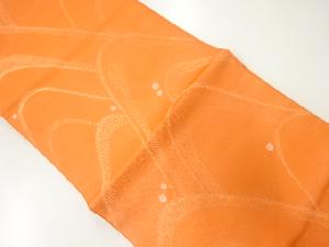 紗 変わり青海波模様織出し開き名古屋帯（額縁仕立て）